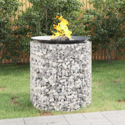 Vatră de foc din gabion Ø 100 cm - fier galvanizat