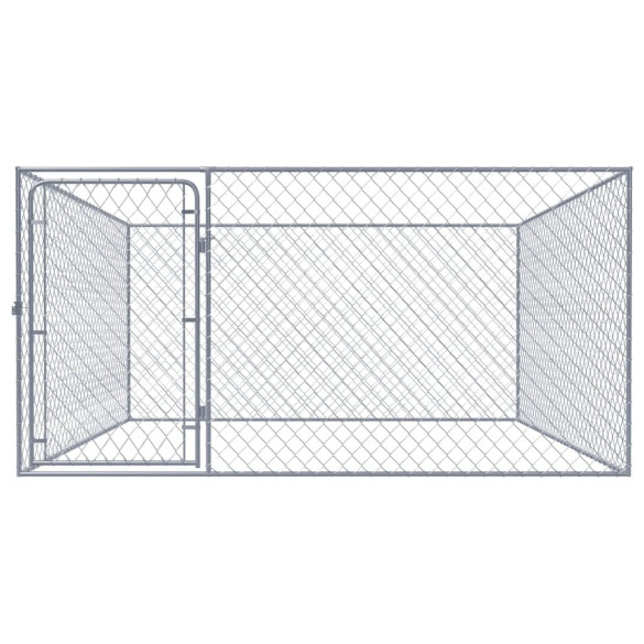 Padoc pentru câini de exterior - 2 x 2 x 1 m - oțel galvanizat