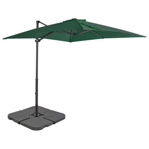 Umbrelă de exterior cu bază portabilă - verde