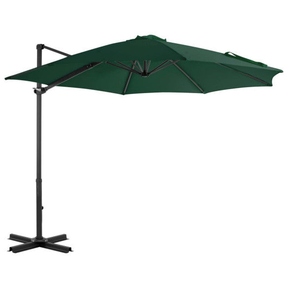 Umbrelă de exterior cu bază portabilă - verde