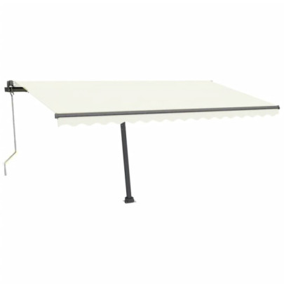 Copertină autonomă retractabilă automat - crem - 450x300 cm