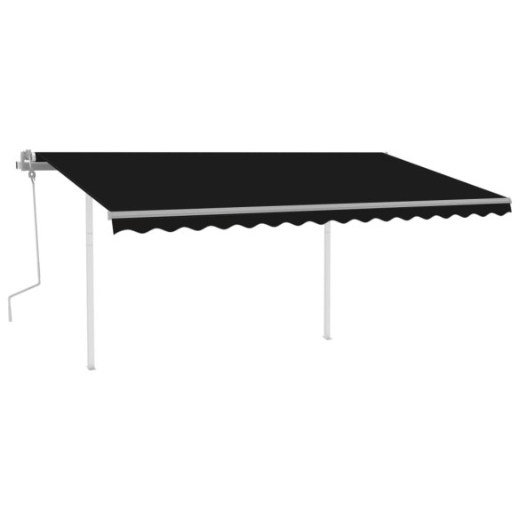 Copertină retractabilă manual - cu LED - antracit - 4x3,5 m