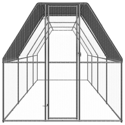 Coteț de exterior pentru păsări - 2x8x2 m - oțel zincat