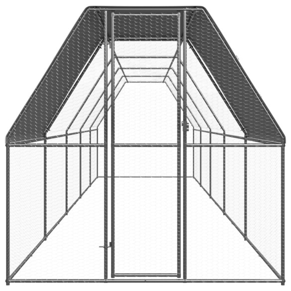 Coteț de exterior pentru păsări - 2x10x2 m - oțel zincat