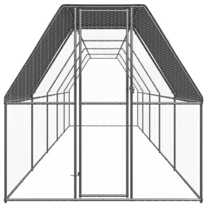 Coteț de exterior pentru păsări - 2x10x2 m - oțel zincat