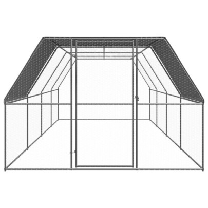 Coteț de păsări pentru exterior - 3x8x2 m - oțel zincat