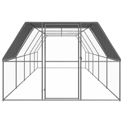 Coteț de păsări pentru exterior - 3x10x2 m - oțel zincat