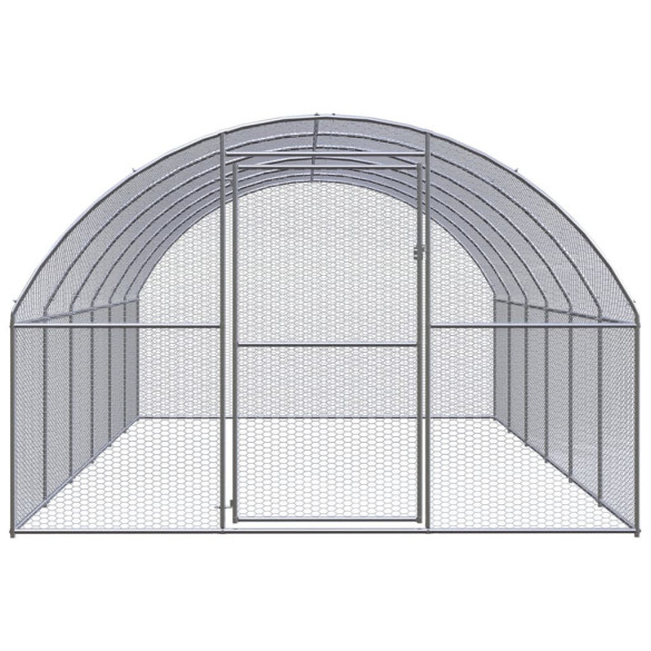 Coteț de găini pentru exterior - 3x6x2 m - oțel zincat