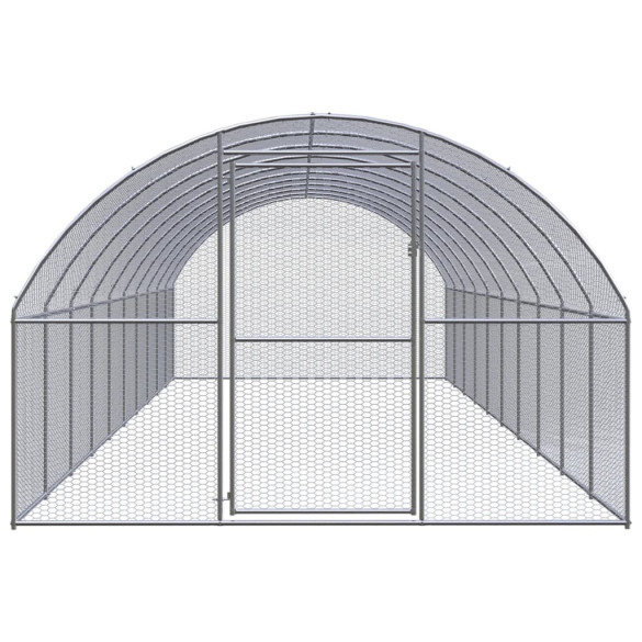 Coteț de găini pentru exterior - 3x10x2 m - oțel zincat