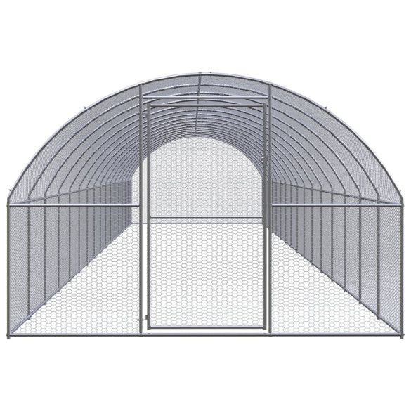 Coteț de găini pentru exterior - 3x16x2 m - oțel zincat