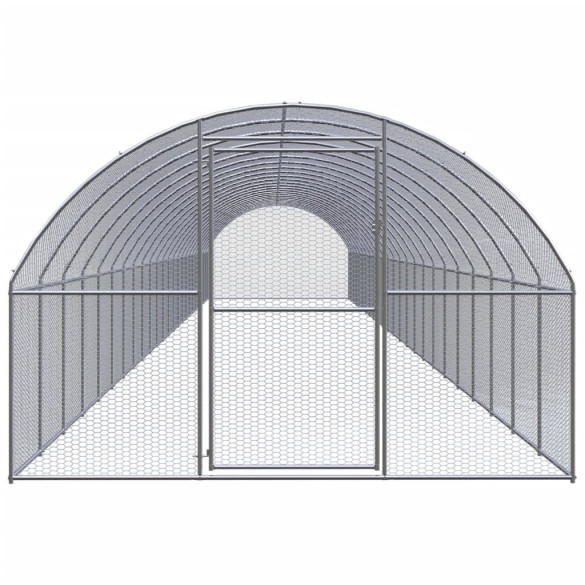 Coteț de găini pentru exterior - 3x24x2 m - oțel zincat