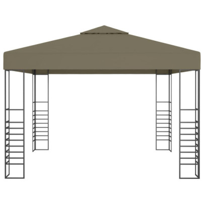 Pavilion de grădină - gri taupe - 3 x 3 m - 180 g/m²