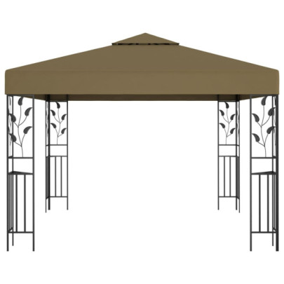 Pavilion de grădină - gri taupe - 3 x 3 m - 180 g/m²