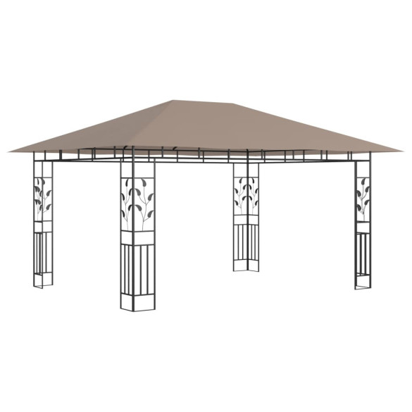 Pavilion cu plasă anti-țânțari - gri taupe - 4x3x2,73 m - 180 g/m²