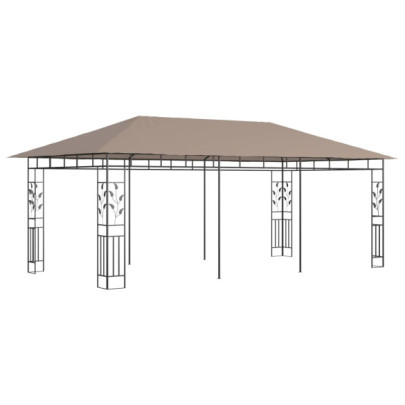 Pavilion cu plasă anti-țânțari - gri taupe - 6x3x2,73 m - 180 g/m²