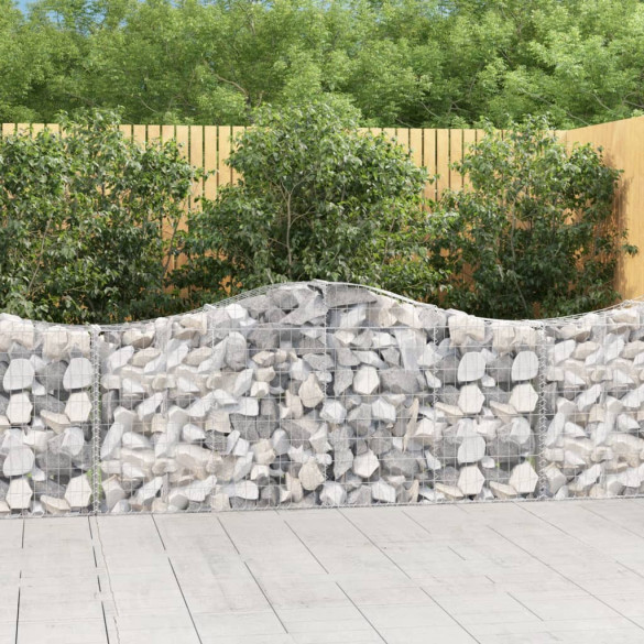 Coșuri gabion arcuite 3 buc - 200x30x80/100cm - fier galvanizat