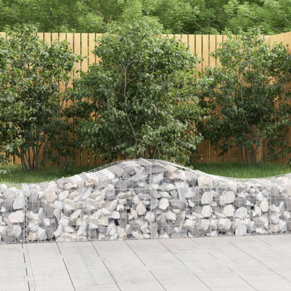 Coșuri gabion arcuite 15 buc - 200x50x40/60 cm - fier galvanizat