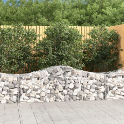 Coșuri gabion arcuite 4 buc - 200x50x60/80 cm - fier galvanizat