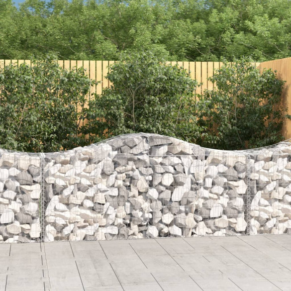 Coșuri gabion arcuite 2 buc - 200x50x80/100 cm - fier galvanizat