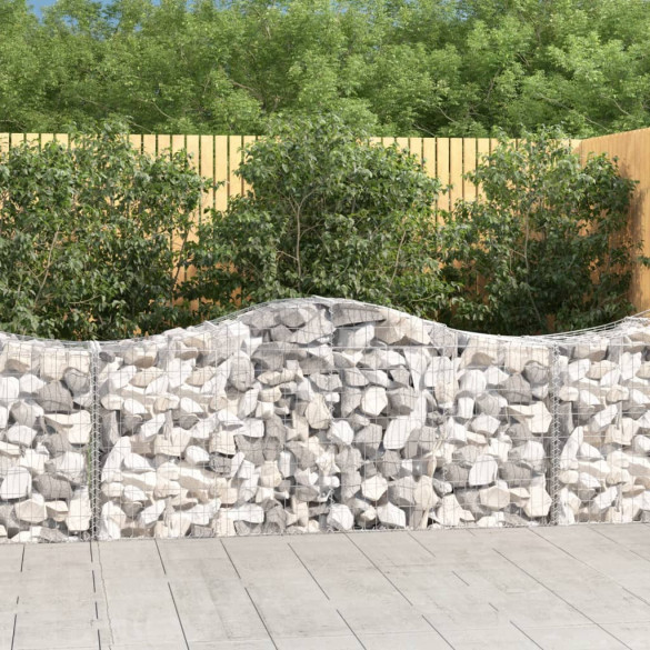 Coșuri gabion arcuite 8 buc - 200x50x80/100 cm - fier galvanizat