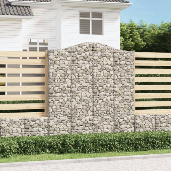 Coșuri gabion arcuite - 5 buc - 200x50x220/240cm - fier galvanizat