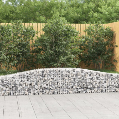 Coșuri gabion arcuite 4 buc - 400x30x40/60 cm - fier galvanizat