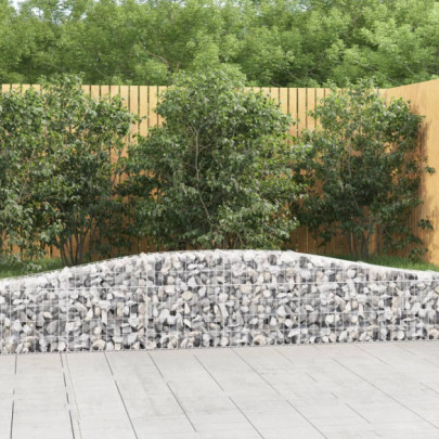 Coșuri gabion arcuite 9 buc - 400x30x40/60 cm - fier galvanizat