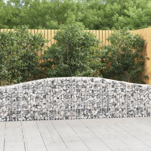 Coșuri gabion arcuite 2 buc - 400x30x60/80 cm - fier galvanizat