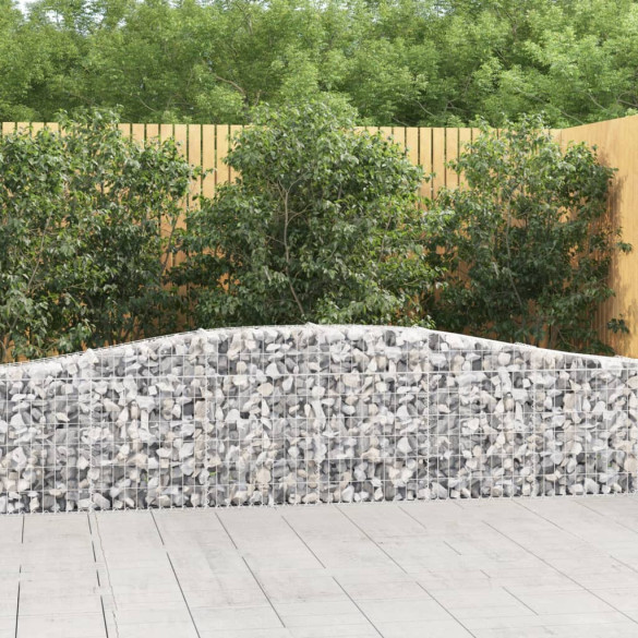 Coșuri gabion arcuite 4 buc - 400x30x60/80 cm - fier galvanizat