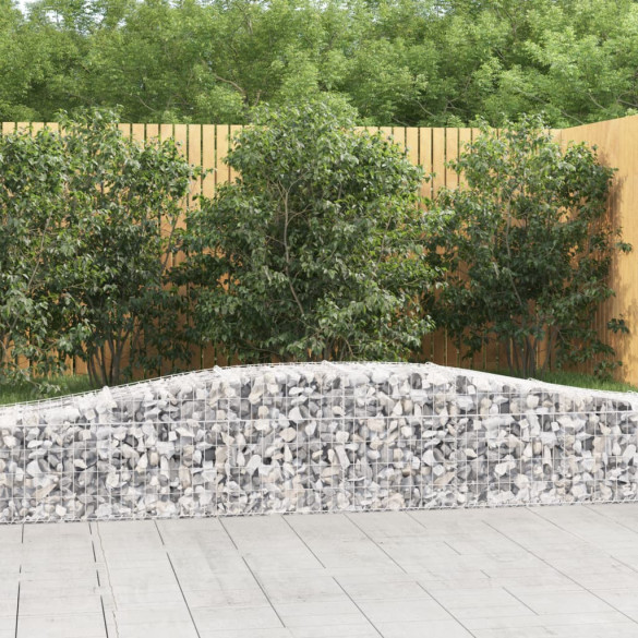 Coșuri gabion arcuite 2 buc - 400x50x40/60 cm - fier galvanizat