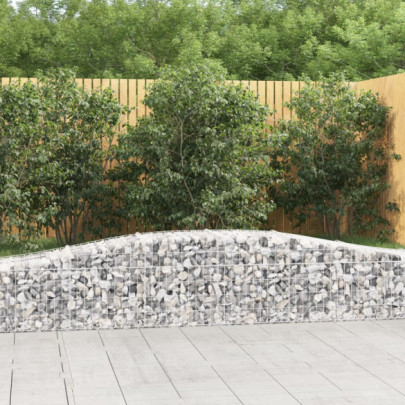 Coșuri gabion arcuite 3 buc - 400x50x40/60 cm - fier galvanizat