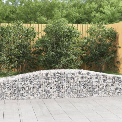 Coșuri gabion arcuite 4 buc - 400x50x40/60 cm - fier galvanizat