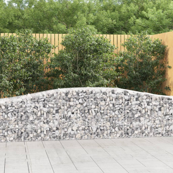 Coșuri gabion arcuite 6 buc - 400x50x60/80 cm - fier galvanizat