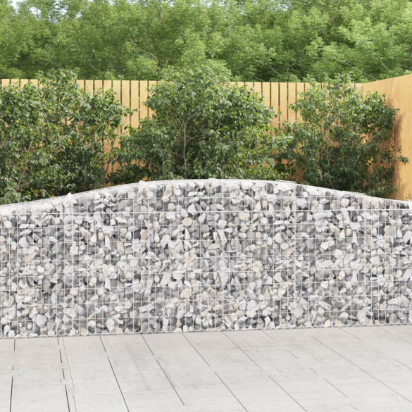 Coșuri gabion arcuite 2 buc - 400x50x80/100 cm - fier galvanizat