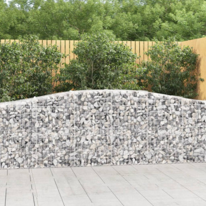 Coșuri gabion arcuite 9 buc - 400x50x80/100 cm - fier galvanizat