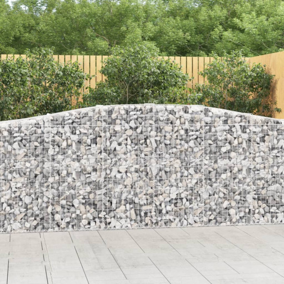 Coșuri gabion arcuite 2 buc - 400x50x100/120 cm fier galvanizat