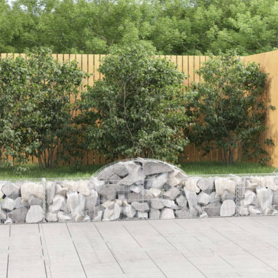 Coșuri gabion arcuite 4 buc - 200x30x40/60 cm - fier galvanizat