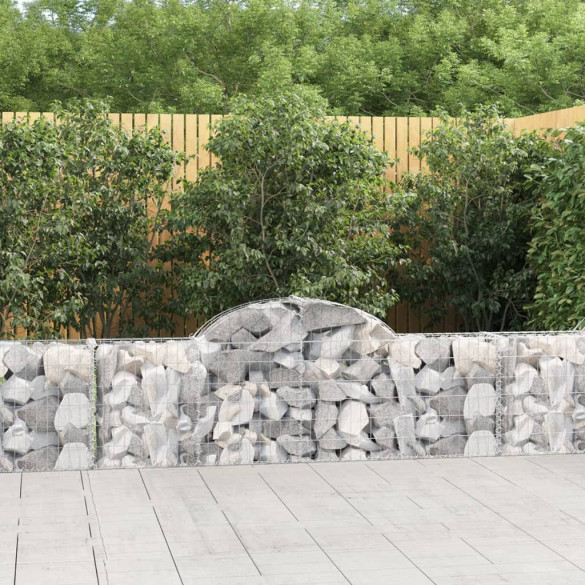 Coșuri gabion arcuite 7 buc - 200x30x60/80 cm - fier galvanizat