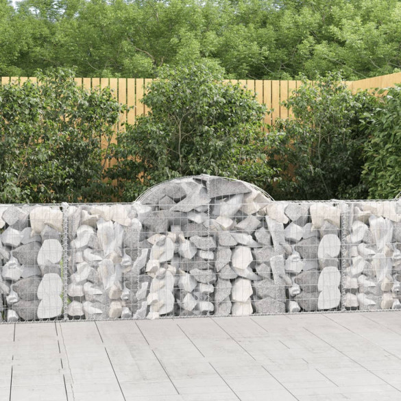 Coșuri gabion arcuite 5 buc - 200x30x80/100cm - fier galvanizat