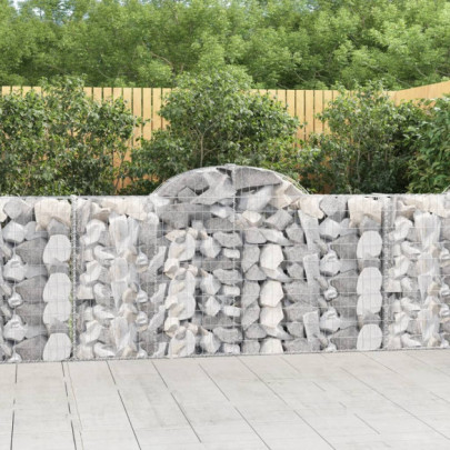 Coșuri gabion arcuite 6 buc - 200x30x100/120 cm fier galvanizat