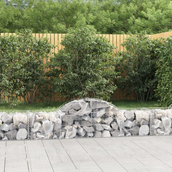 Coșuri gabion arcuite 3 buc - 200x50x40/60 cm - fier galvanizat