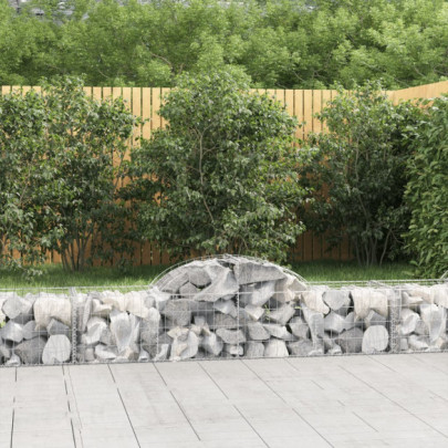 Coșuri gabion arcuite 4 buc - 200x50x40/60 cm - fier galvanizat