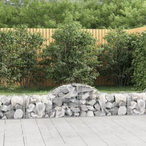 Coșuri gabion arcuite 6 buc - 200x50x40/60 cm - fier galvanizat