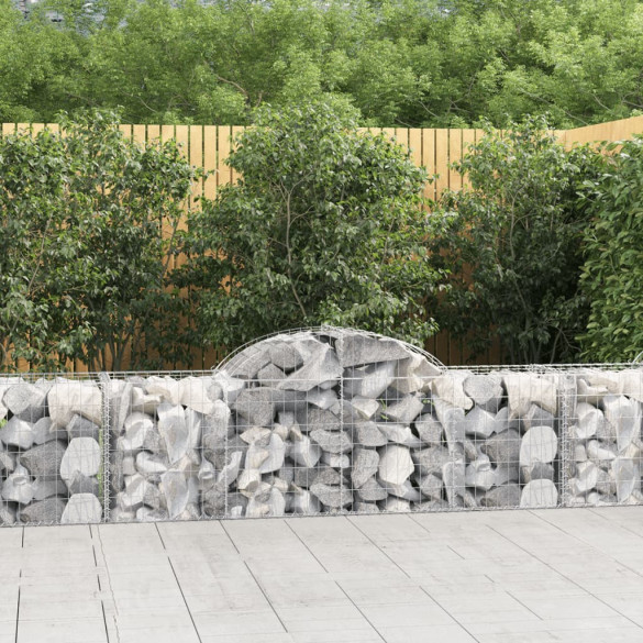 Coșuri gabion arcuite 9 buc - 200x50x60/80 cm - fier galvanizat