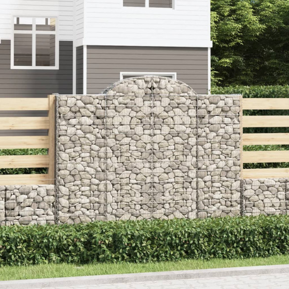 Coșuri gabion arcuite 4 buc - 200x50x160/180 cm - fier galvanizat