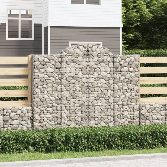 Coșuri gabion arcuite 10 buc - 200x50x160/180cm - fier galvanizat