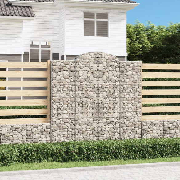 Coșuri gabion arcuite - 2 buc 200x50x200/220 cm - fier galvanizat