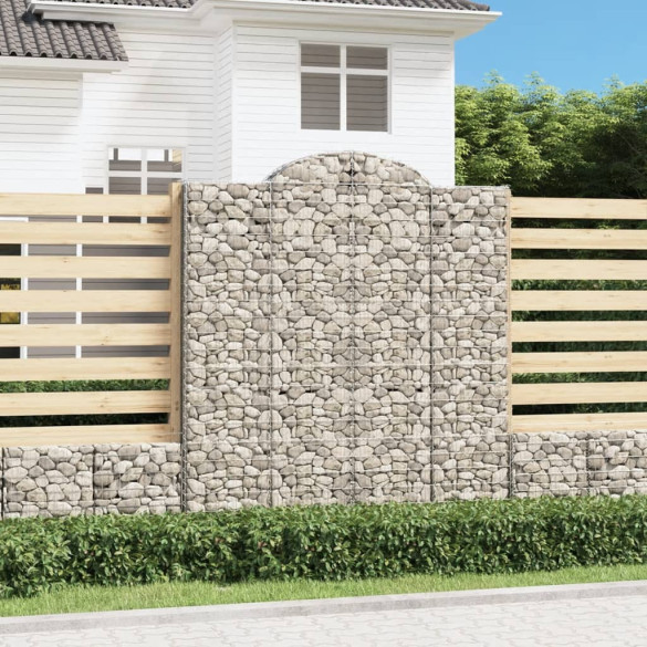 Coșuri gabion arcuite - 3 buc - 200x50x220/240cm - fier galvanizat