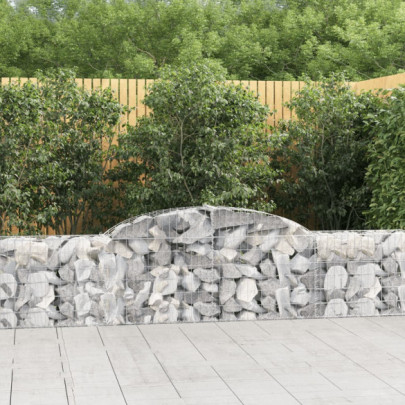 Coșuri gabion arcuite - 8 buc. - 300x30x60/80 cm - fier galvanizat