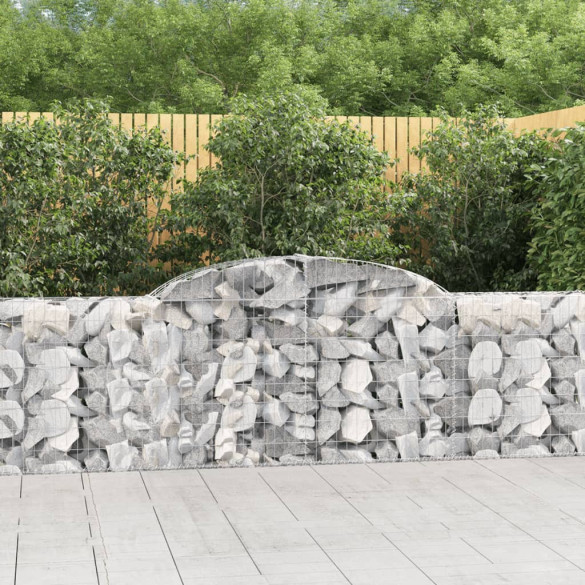 Coșuri gabion arcuite 4 buc. - 300x30x80/100 cm - fier galvanizat